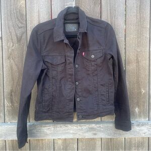 Levi's Black Jean Jacket women’s cropped size medium
